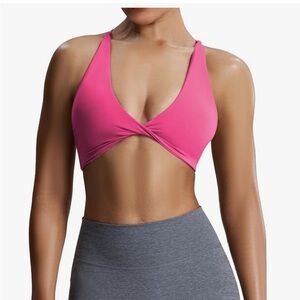 Two Women's Pink aoxjox sports bra